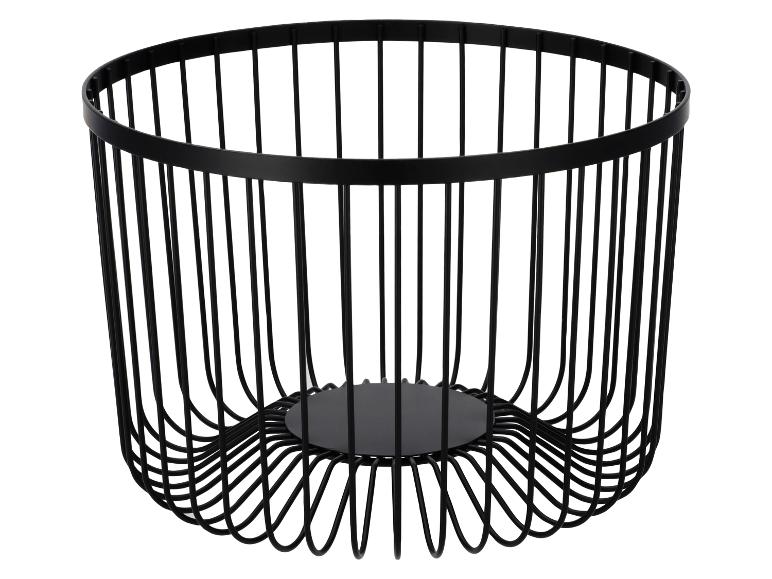 Zwarte metalen fruit- of opbergmand met open ontwerp