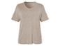 Beige linnen t-shirt, casual kleding.
