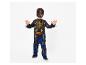 Jongen in skelet-piratenkostuum met masker op.