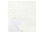Wit inpakpapier met een herhalend patroon van groene en beige bloemen.