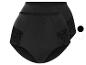 Twee zwarte high-waist onderbroeken met kantdetails.