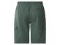 Groene heren cargo shorts met elastische tailleband en zijzakken