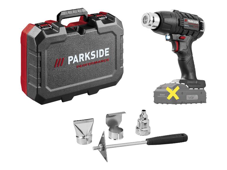 PARKSIDE PERFORMANCE® 20 V accu heteluchtpistool PPHLGA 20-Li B3 met accessoires en koffer