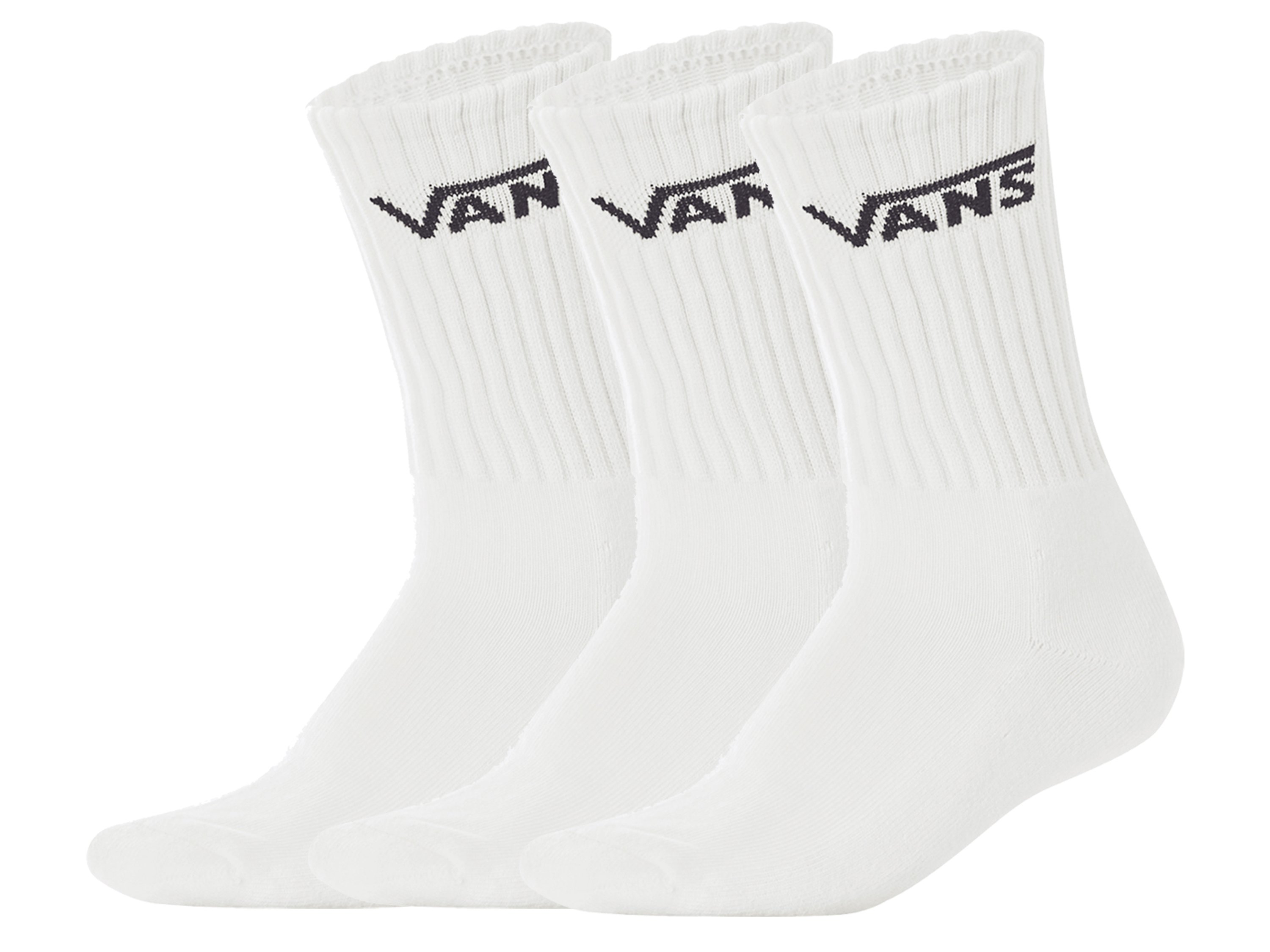VANS 3 Paar Classic Crew sokken (wit, 35-38) afbeelding