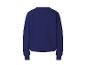 Donkerblauwe sweater met lange mouwen.