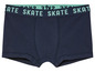 Blauwe boxershorts met 'Skate' print