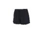 Zwarte shorts met trekkoord in de taille en kwastjes aan de zoom.