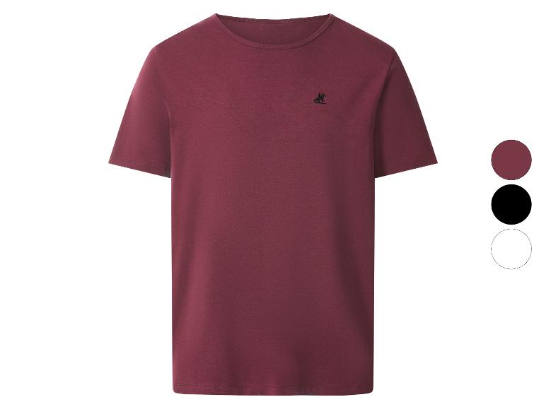 Bordeauxrood T-shirt met korte mouwen en klein paardenlogo