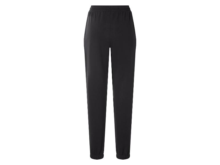 Zwarte joggingbroek met elastische tailleband en boorden
