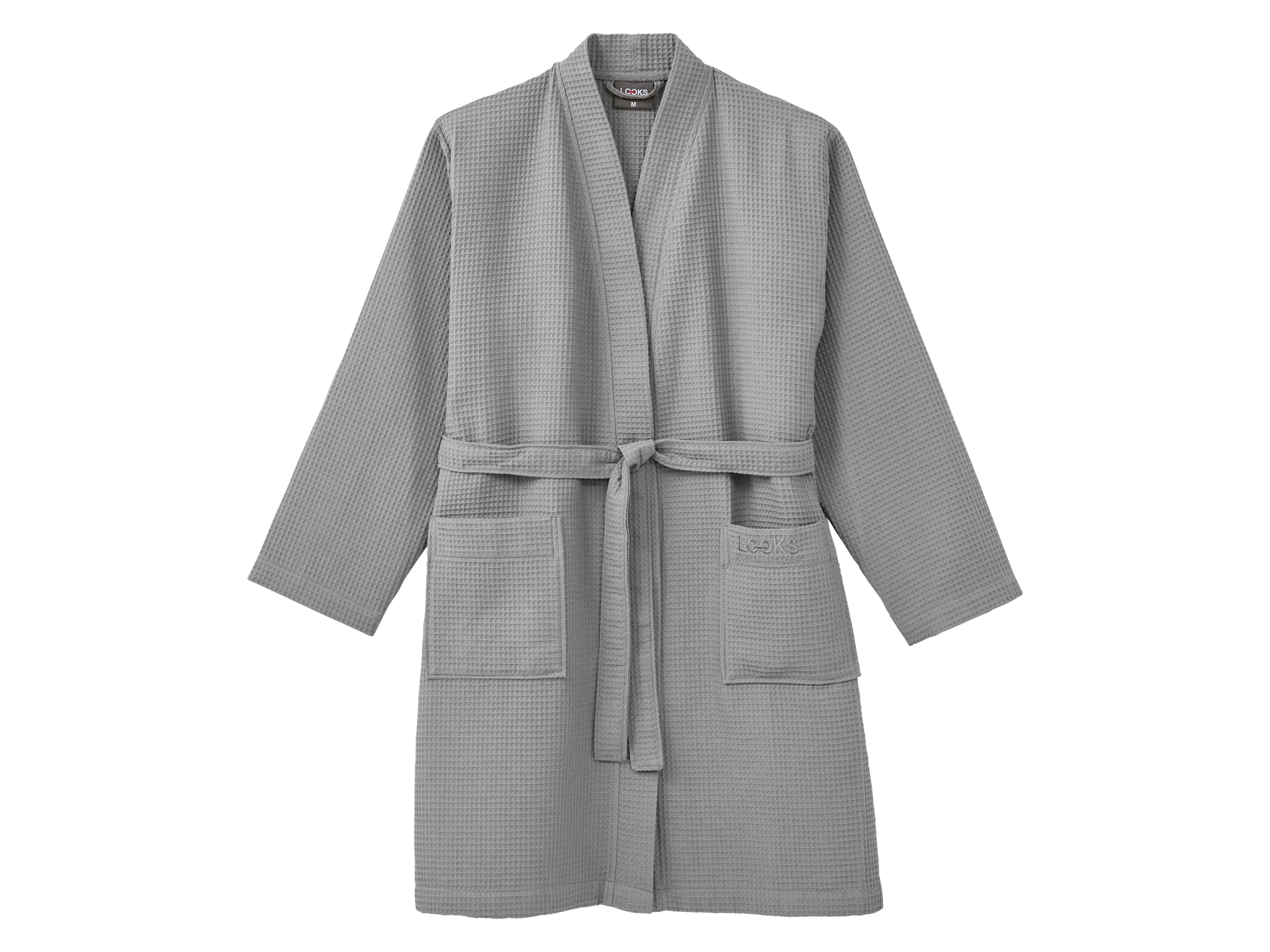 LOOKS BY WOLFGANG JOOP Unisex badjas, wafelstructuur, 100% katoen (S)