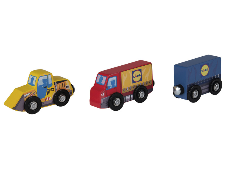 Ga naar volledige schermweergave: Playtive Houten voertuigen-set, 3 delig - afbeelding 2