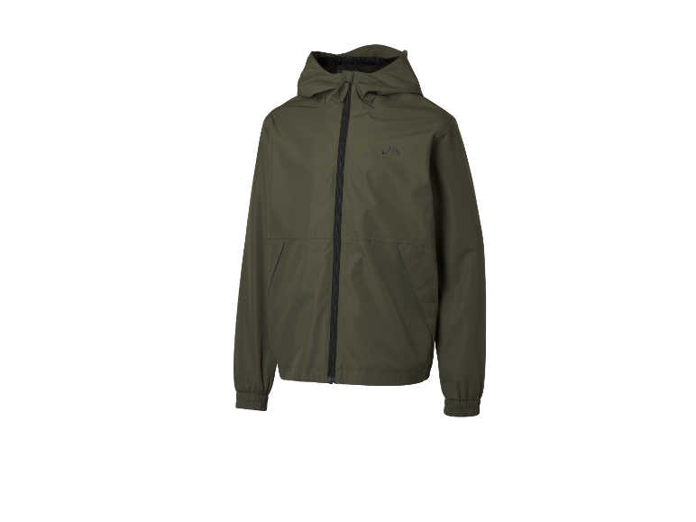 Olijfgroene Puma-jas met capuchon.