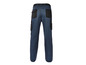 Donkerblauwe werkbroek met cargozakken.