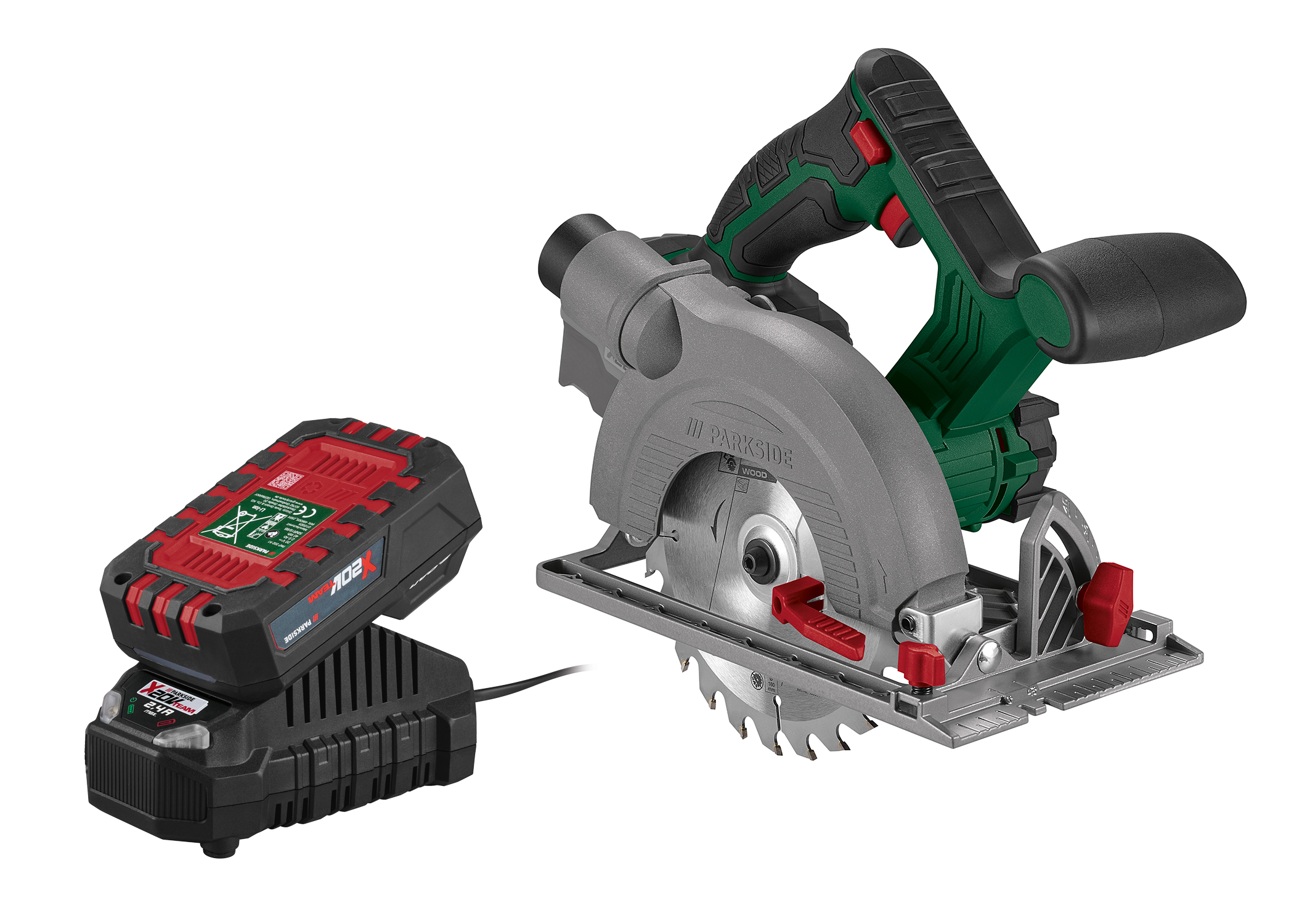 PARKSIDE Accu-cirkelzaag 20 V, 160 mm, met accu 2 Ah en lader 2,4 A
