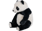 Pluche panda zittend in profiel
