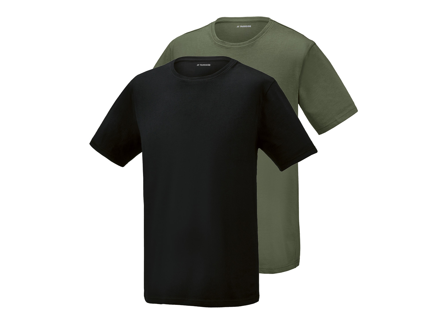 PARKSIDE Set van 2 heren T-shirts (zwart/groen, S)