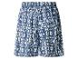 Dames shorts met blauw-witte ikat print