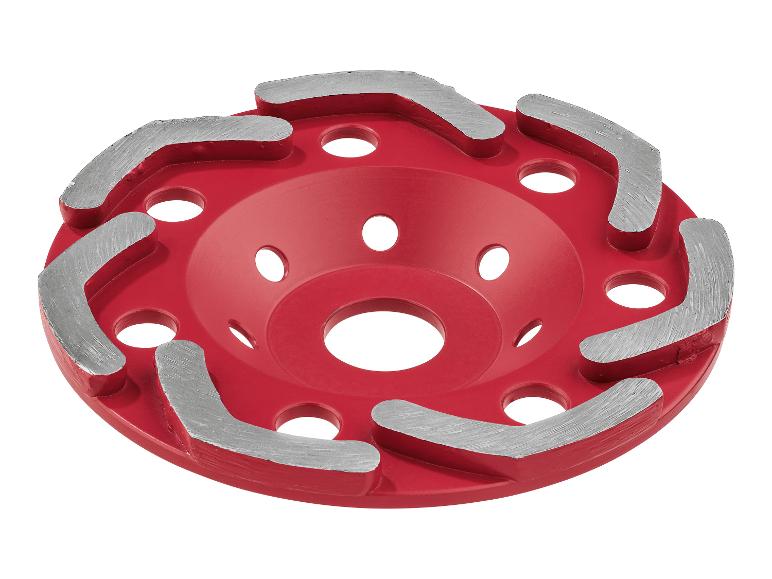 Rode diamantslijpschijf met gesegmenteerde schuurpads