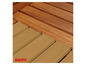 Houten terrasdelen van Baufix in twee kleuren.