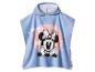 Minnie Mouse badcape, blauw met capuchon.