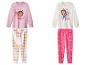 Twee sets Gabby's Dollhouse pyjama's, één roze en één wit.