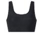 Zwarte naadloze sportbeha of crop top