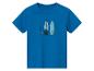 Blauw kinder t-shirt, surfprint.