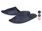 Blauwe badslippers van badstof voor binnen