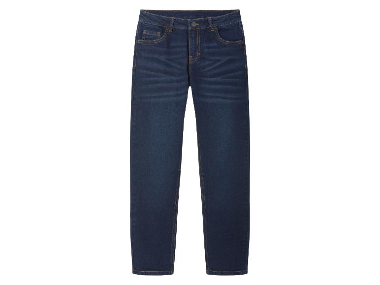 Donkerblauwe jeans voor heren.