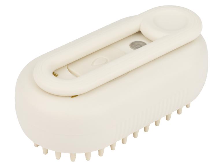 Witte hoofdhuidmassageborstel met handvat