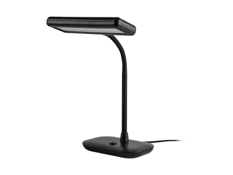 Zwarte LED-bureaulamp met flexibele hals