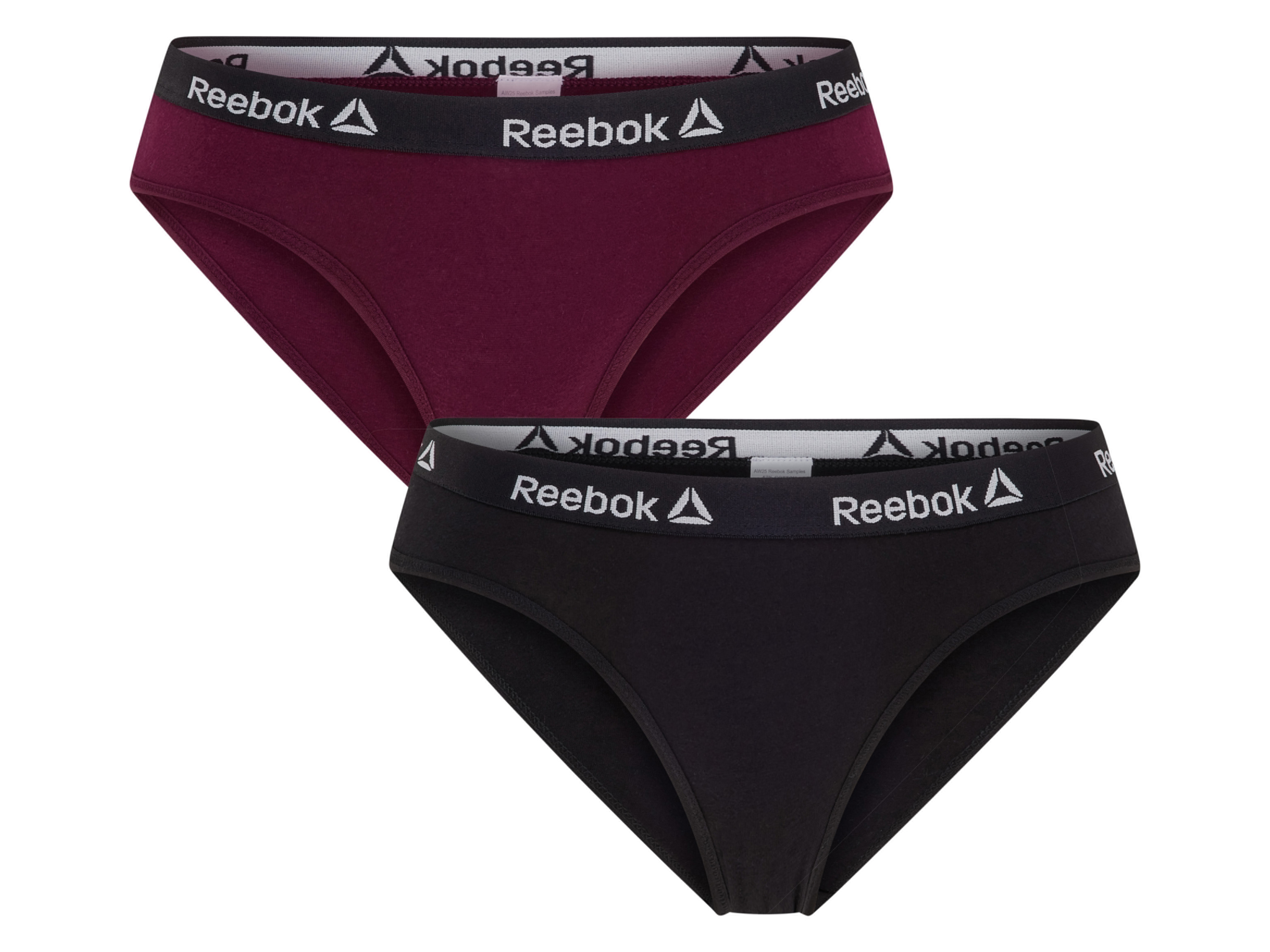 Reebok Set van 2 dames onderbroeken (Zwart/rood, S)