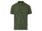 Groene polo met tropisch bladmotief.