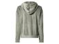 Dames groene fluwelen hoodie, achterkant
