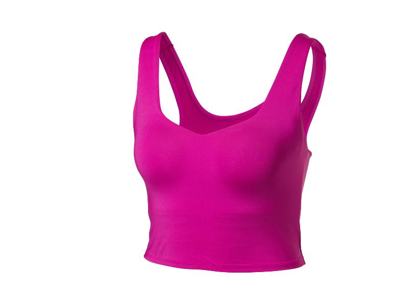 Fuchsia mouwloze sporttop voor dames