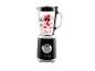 Blender met bessen en yoghurt, zwart met zilveren details