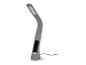 Grijze LED-bureaulamp met flexibele arm en bedieningspaneel