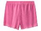 Roze geribde shorts, met gegolfde zoom.