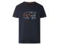 Donkerblauw heren T-shirt met een luchtvaartthema-print en de tekst 'Original Aviation No. 73'.