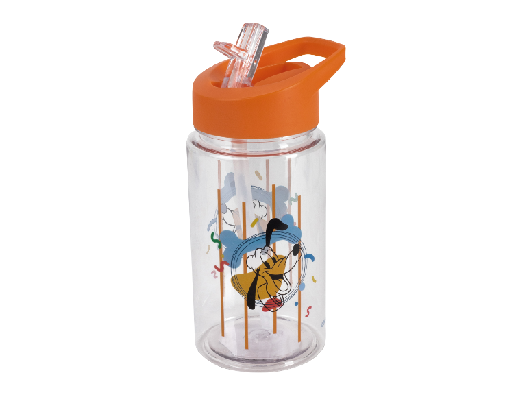Transparante drinkfles met rietje, Disney Goofy design.
