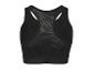 Zwarte sportbeha met mesh rugpand.