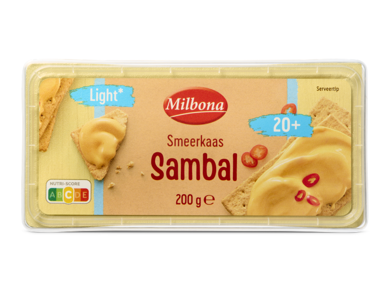 Milbona smeerkaas met sambal, 200 g