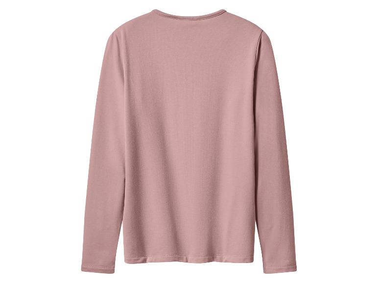 Roze T-shirt met lange mouwen, achterkant.