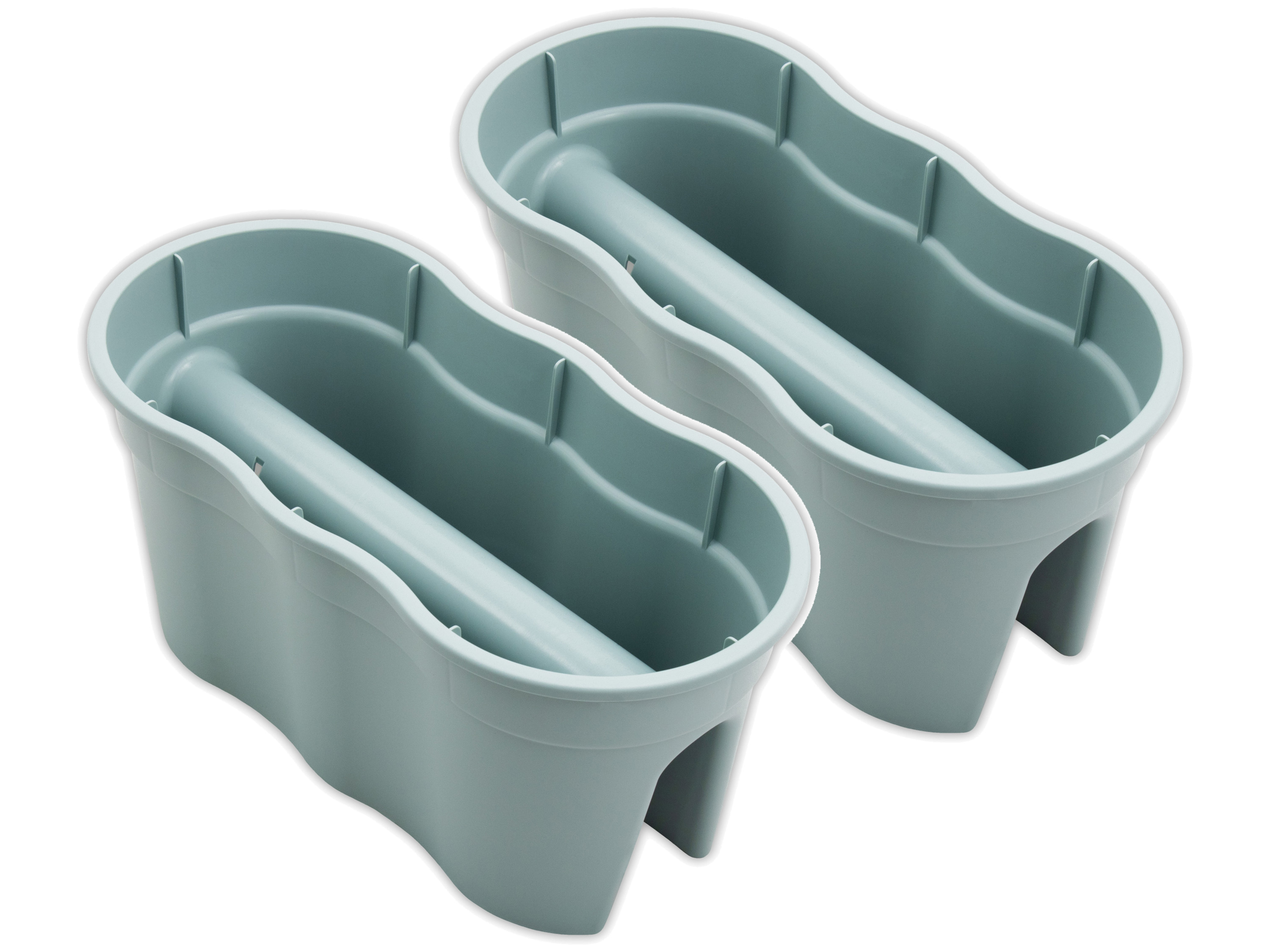 KHW Balkonbak Flowerclip XL, 2-delige set (pastel mintgroen) afbeelding