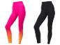 Sportleggings: zwart en ombre roze model.