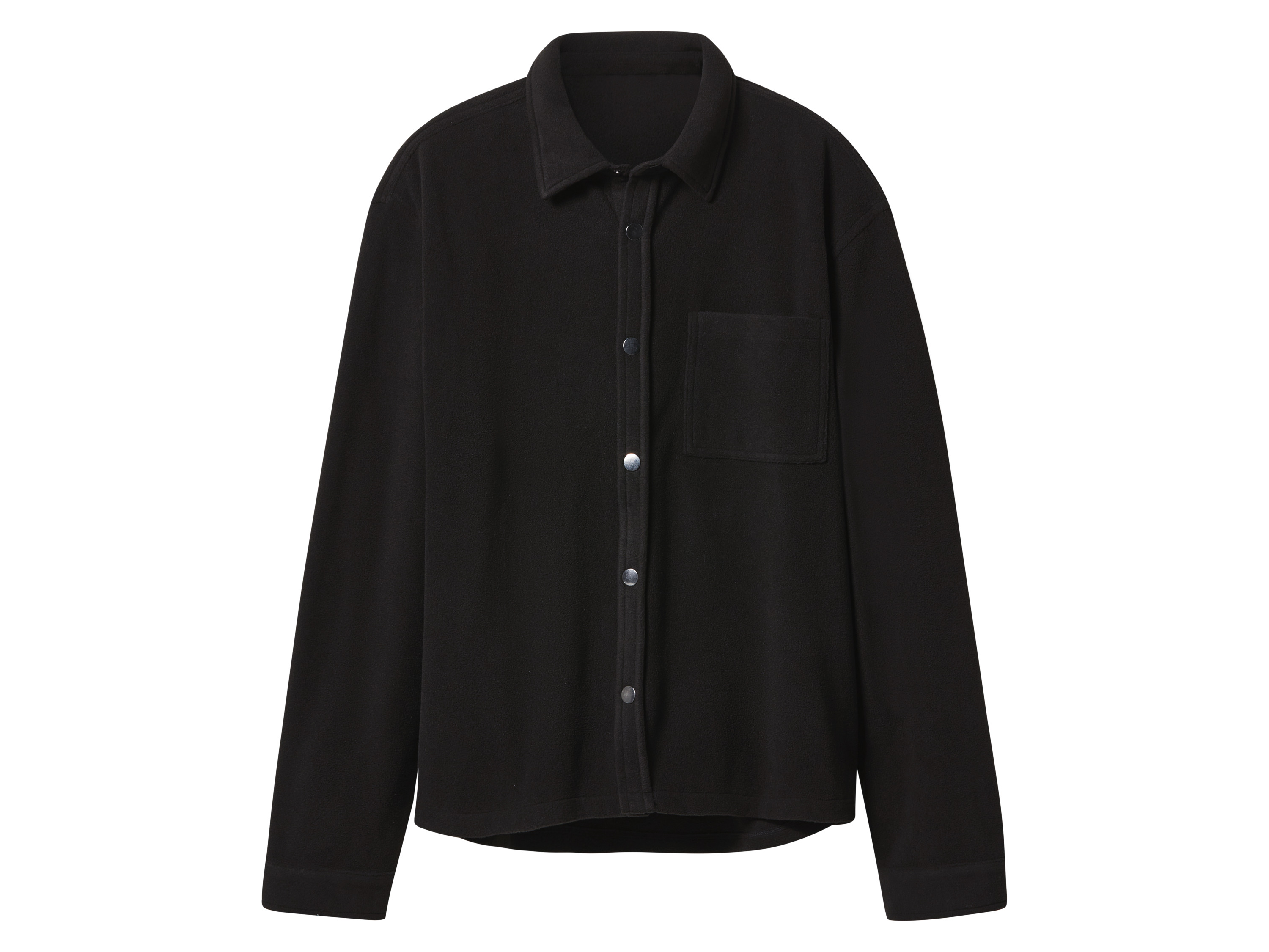 esmara Men Fleece heren overhemd (Zwart, M)