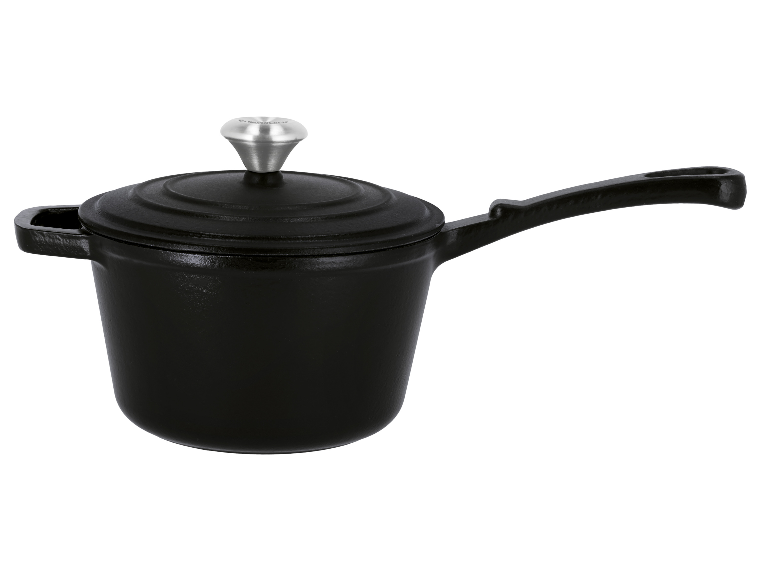 SILVERCREST Gietijzeren steelpan, Ø18 cm (Zwart)