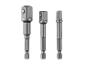 Drie schroevendraaierbits met verschillende lengtes.