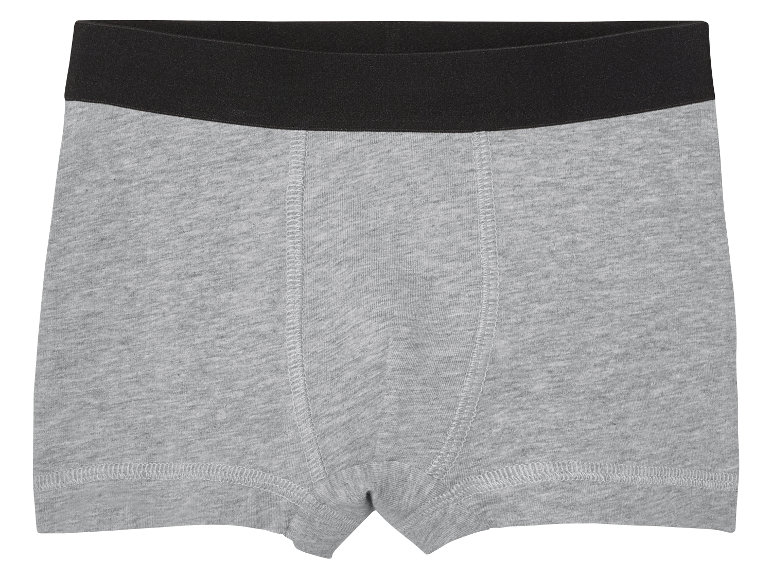 Grijze jongens boxershorts met een zwarte band.