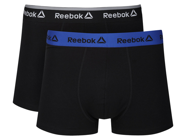 Reebok 2 heren boxers (S, Zwart-blauw)